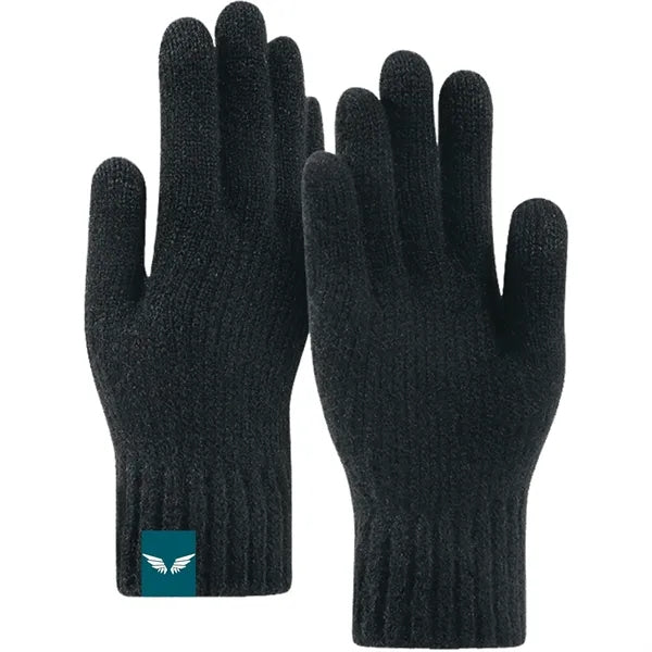 Adult Stretch Ribbed Gloves with Sensitive Touch and Custom