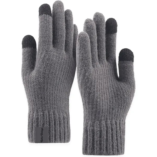 Adult Stretch Ribbed Gloves with Sensitive Touch and Custom