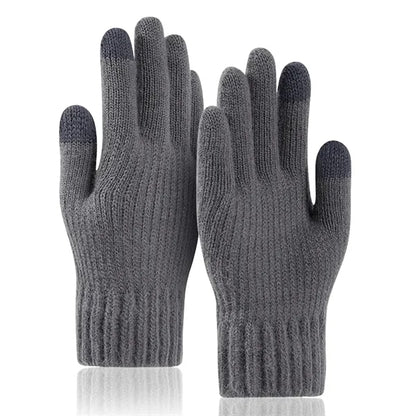Adult Stretch Ribbed Gloves with Sensitive Touch and Custom
