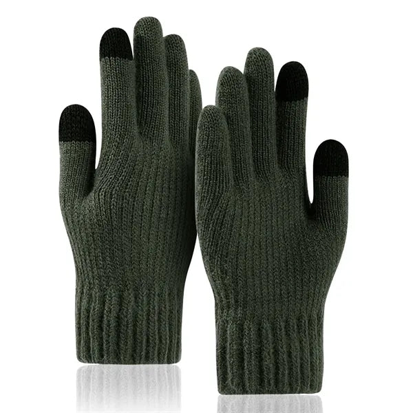 Adult Stretch Ribbed Gloves with Sensitive Touch and Custom