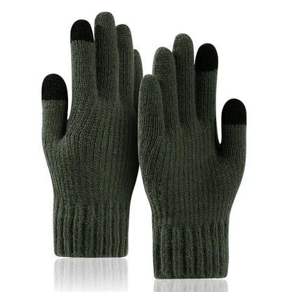 Adult Stretch Ribbed Gloves with Sensitive Touch and Custom