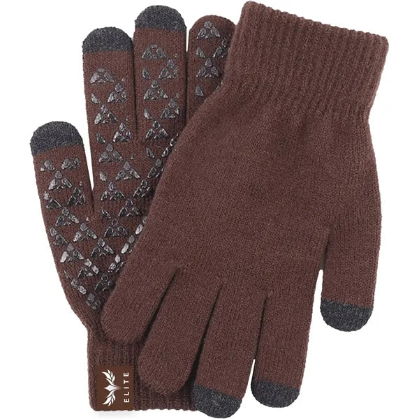 Adult Stretch Ribbed Gloves with Sensitive Touch, Non-Slip