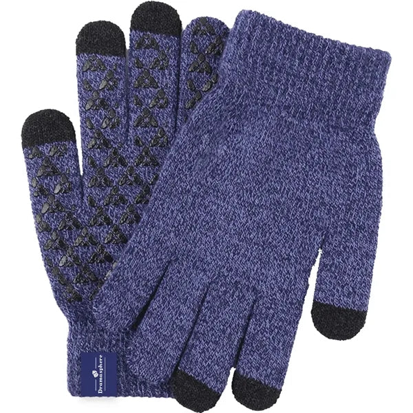 Adult Stretch Ribbed Gloves with Sensitive Touch, Non-Slip