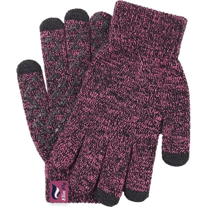 Adult Stretch Ribbed Gloves with Sensitive Touch, Non-Slip