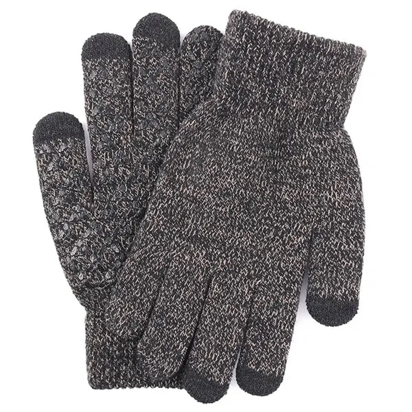 Adult Stretch Ribbed Gloves with Sensitive Touch, Non-Slip