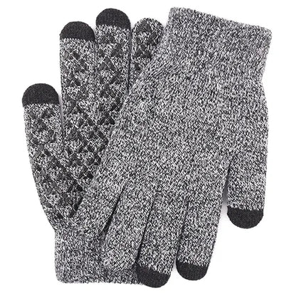 Adult Stretch Ribbed Gloves with Sensitive Touch, Non-Slip