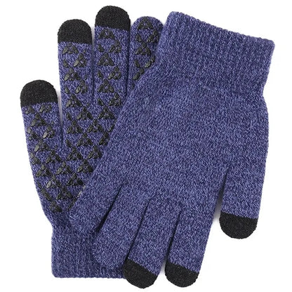 Adult Stretch Ribbed Gloves with Sensitive Touch, Non-Slip