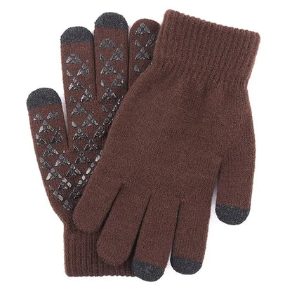 Adult Stretch Ribbed Gloves with Sensitive Touch, Non-Slip