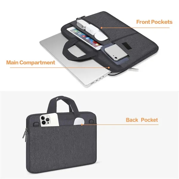 Lightweight Multi-Pocket Laptop Bag with Adjustable Strap