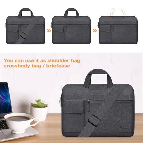 Lightweight Multi-Pocket Laptop Bag with Adjustable Strap