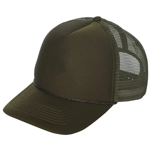 Rope-Accent 5-Panel Adjustable Trucker Cap