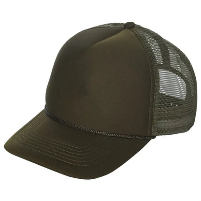 Rope-Accent 5-Panel Adjustable Trucker Cap
