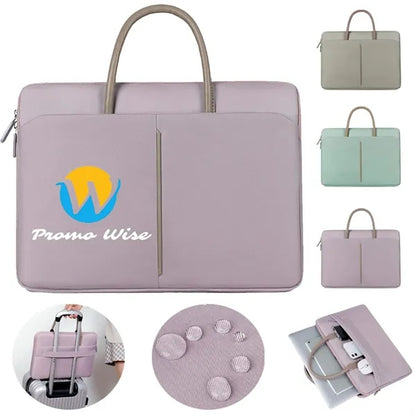 PU Leather Durable Shockproof Waterproof Laptop Tote Bag