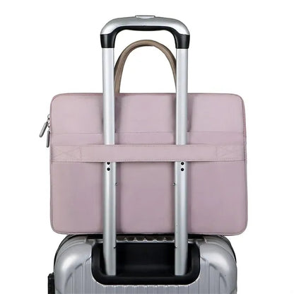 PU Leather Durable Shockproof Waterproof Laptop Tote Bag