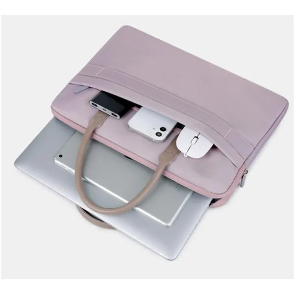 PU Leather Durable Shockproof Waterproof Laptop Tote Bag