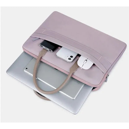 PU Leather Durable Shockproof Waterproof Laptop Tote Bag