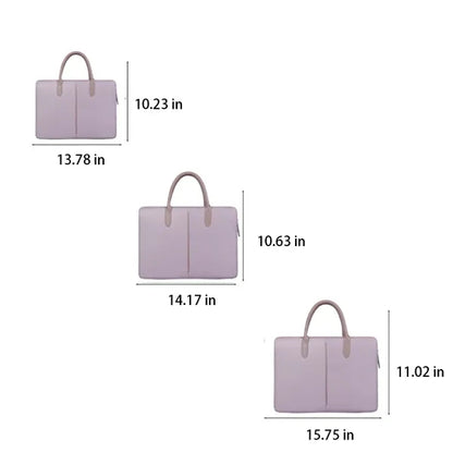 PU Leather Durable Shockproof Waterproof Laptop Tote Bag