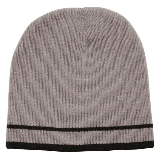 Double Stripe Knit Beanie - Acrylic Design