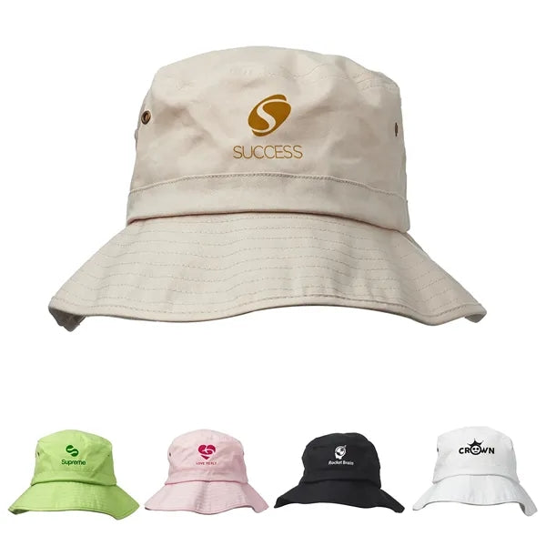 Foldable Cotton Bucket Hat - 5.75 oz