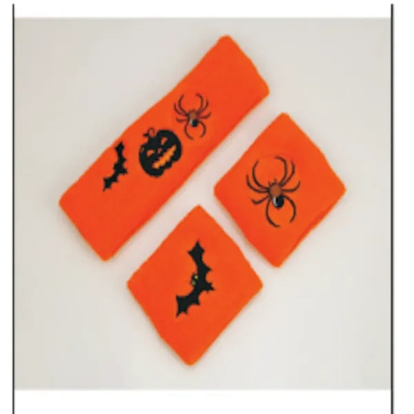 Sports Headband and Wristband Set with Custom Embroidery