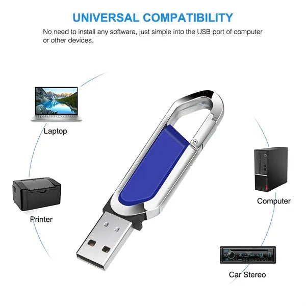 8 GB Durable Compact High-Speed Metal Flash Drive Keychain