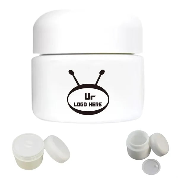 3.4Oz White Plastic Lotion Cream Jar Dispensers