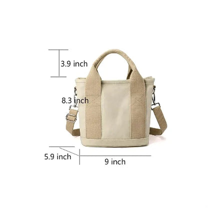Adjustable Spacious Compact Versatile Canvas Crossbody Tote