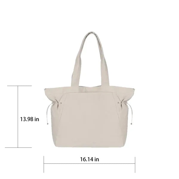 Lightweight Waterproof Tote Bag with Adjustable Side-Cinch