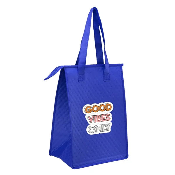Non-Woven Polypropylene Lunch Tote w/ Zipper - 9"W x 13"H x