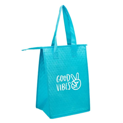 Non-Woven Polypropylene Lunch Tote w/ Zipper - 9"W x 13"H x