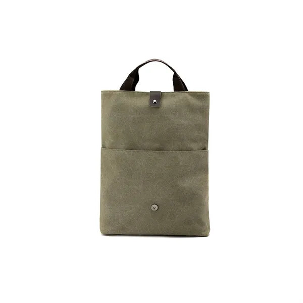 Foldable Reinforced Zippers Anti-Theft Canvas Crossbody Bag