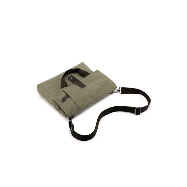 Foldable Reinforced Zippers Anti-Theft Canvas Crossbody Bag