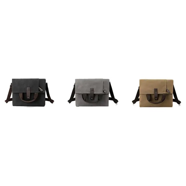 Foldable Reinforced Zippers Anti-Theft Canvas Crossbody Bag