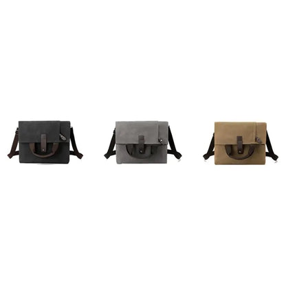 Foldable Reinforced Zippers Anti-Theft Canvas Crossbody Bag