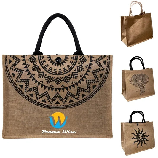 Durable Spacious Eco-Friendly Natural Jute Tote Bag
