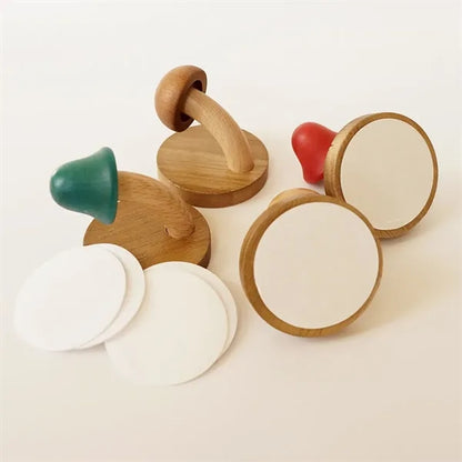 Multi-Purpose Strong Hold Adhesive Wooden Mushroom Hooks