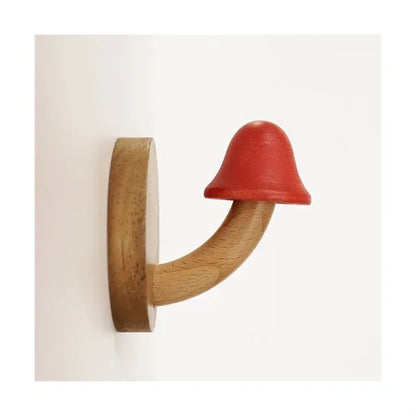 Multi-Purpose Strong Hold Adhesive Wooden Mushroom Hooks