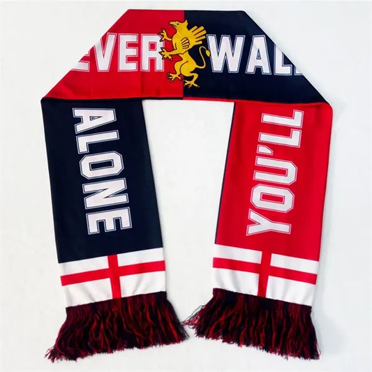 Full Sublimation Polyester Knit Scarf with Tassle - 57"x6.7"