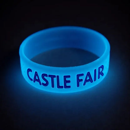 Glow in the Dark Silicone Wristband - 1" band