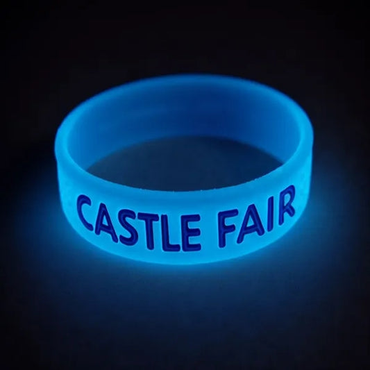 Glow in the Dark Silicone Wristband - 1" band