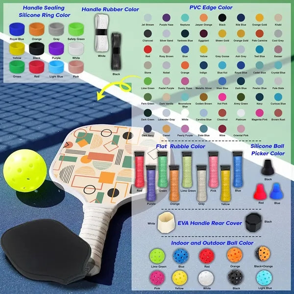 Glass Fiber Pickleball Set w/ SBR Racket Cover Bag