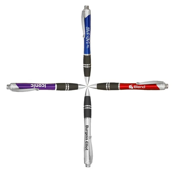 Plastic Pens with Silver Accents