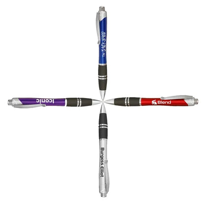 Plastic Pens with Silver Accents