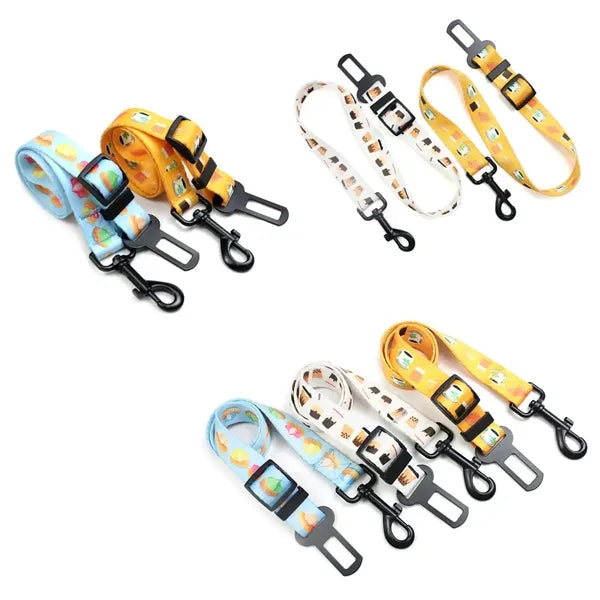 Sublimated Seatbelt Leash with Adjustable Loop