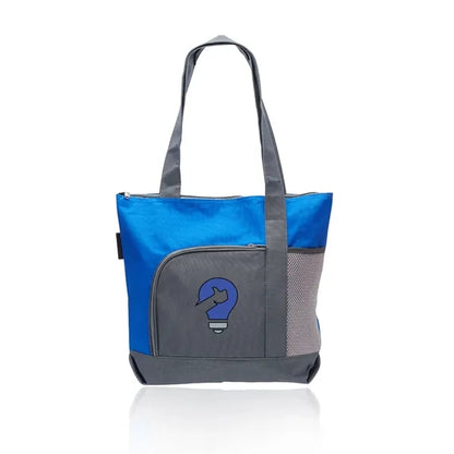 Polyester Canvas Two-Tone Tote - 16.5"W x 14.5"H x 4.5"D
