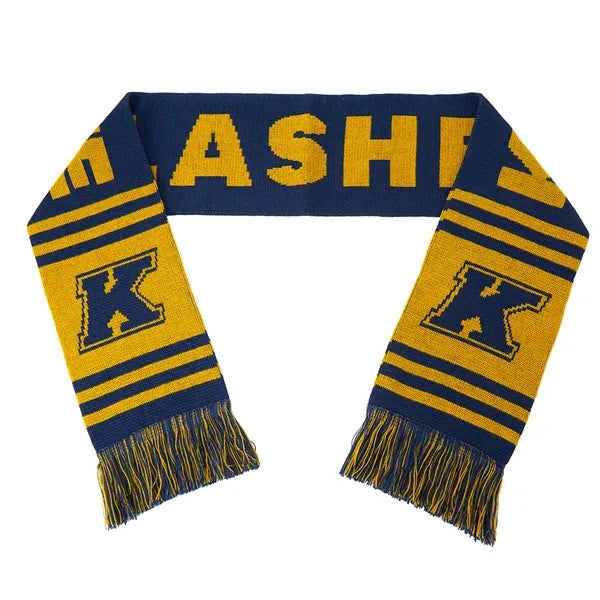 Custom Circular Knit Acrylic Scarf with Tassel - 57"x6.7"