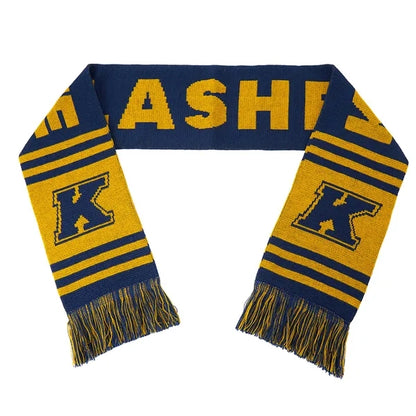 Custom Circular Knit Acrylic Scarf with Tassel - 57"x6.7"