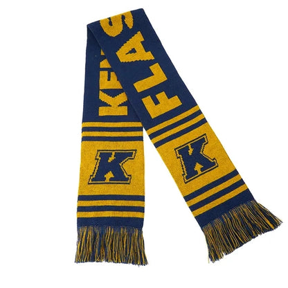 Custom Circular Knit Acrylic Scarf with Tassel - 57"x6.7"