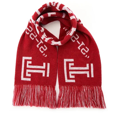 Custom Circular Knit Acrylic Scarf with Tassel - 57"x6.7"