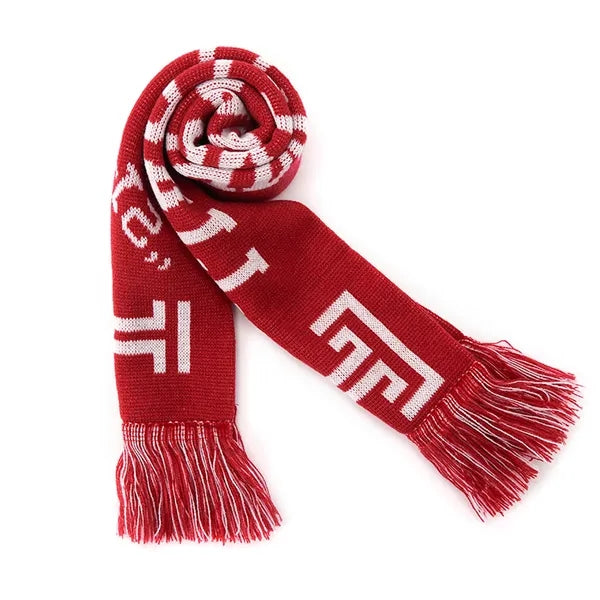 Custom Circular Knit Acrylic Scarf with Tassel - 57"x6.7"